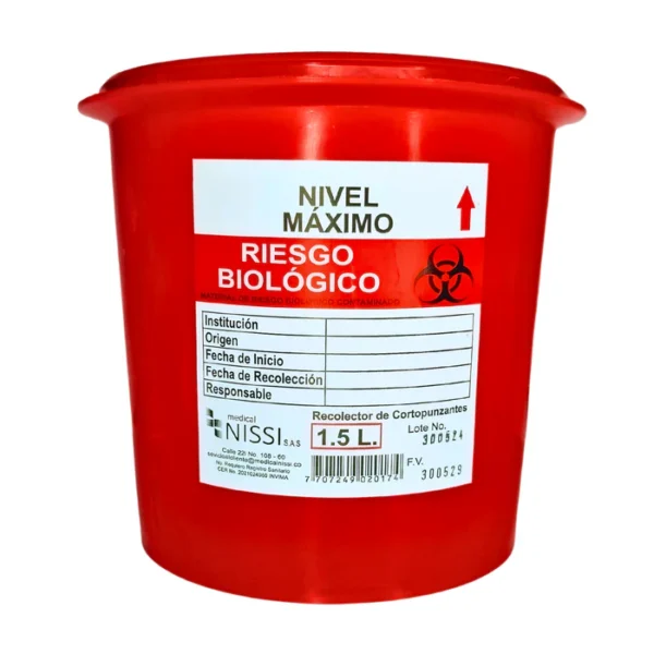 FRASCO RECOLECTOR CORTOPULZANTES DE 1,5 LITRO NISSI