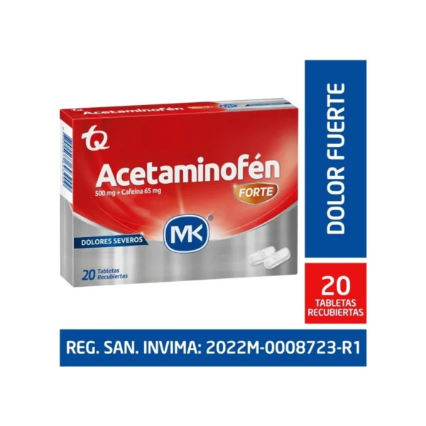 ACETAMINOFEN FORTE MK X 20 TABLETAS