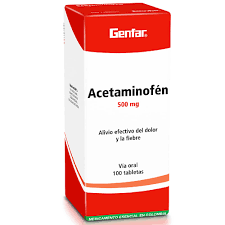 ACETAMINOFEN 500 MG X 100 TABLETAS GENFAR
