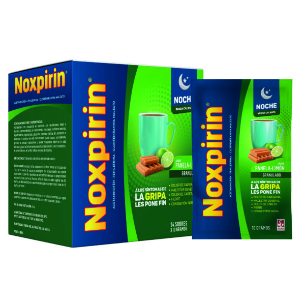 NOXPIRIN CALIENTE NOCHE PANELA LIMON X 50 SOBRES
