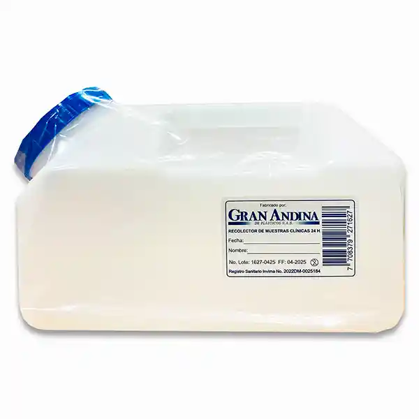 FRASCO RECOLETOR ORINA 24 HORAS 2LTS ANDINA