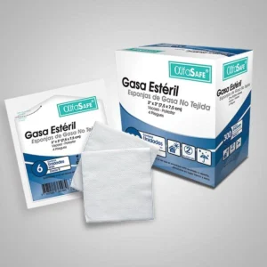GASA ESTERIL NO TEJIDA ESTERIL 3X3 ALFA SAFE 50 SOBRES X 6 UNIDADES